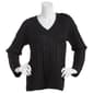 Womens Calvin Klein Long Sleeve Allover Cable V-Neck Sweater - image 1