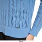 Womens Calvin Klein Long Sleeve V-Neck Open Stitch Stripe Sweater - image 2