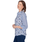 Petite Alfred Dunner Mykonos Geometric Button Front Blouse - image 4
