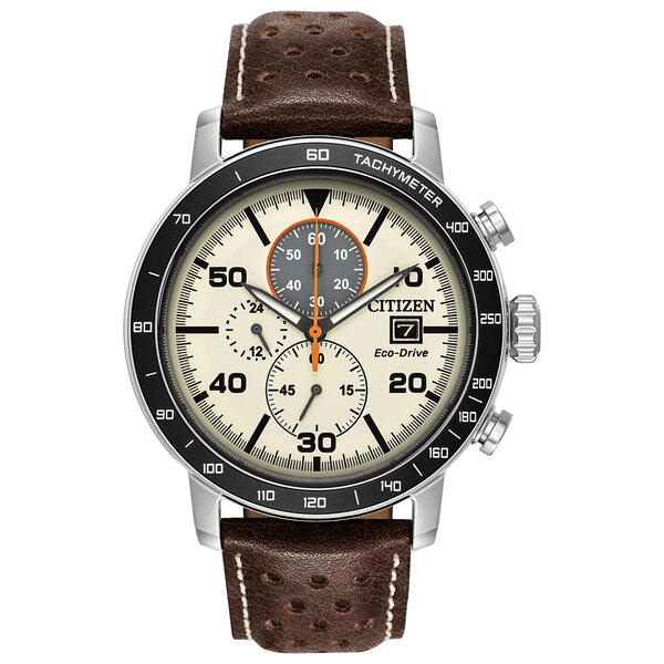 Mens Citizen&#40;R&#41; Brycen Eco-Drive Brown Chronograph Watch-CA0649-06X - image 