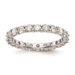 Pure Fire 14kt. White Gold Lab Grown Diamond Prong Eternity Band