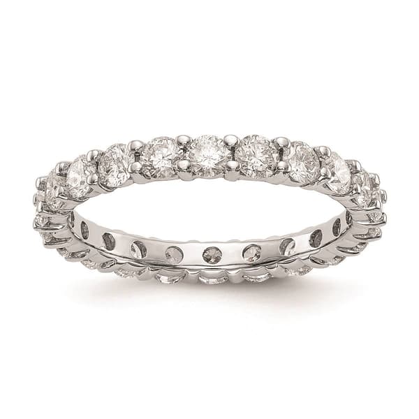 Pure Fire 14kt. White Gold Lab Grown Diamond Prong Eternity Band