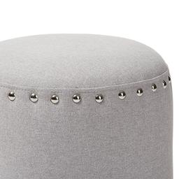 Baxton Studio Rosine Upholstered Nail Trim Ottoman