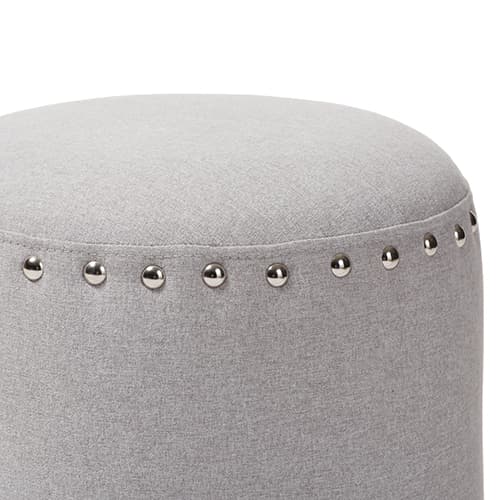 Baxton Studio Rosine Upholstered Nail Trim Ottoman