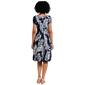Womens Sami & Jo Short Sleeve Leaf Embroidered Jacquard Dress - image 2