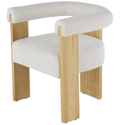 9th & Pike(R) Contemporary Cream Polyester Accent Chair