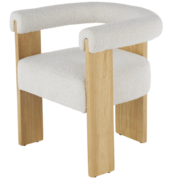 9th & Pike® Contemporary Cream Polyester Accent Chair - image 