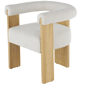 9th & Pike® Contemporary Cream Polyester Accent Chair - image 1