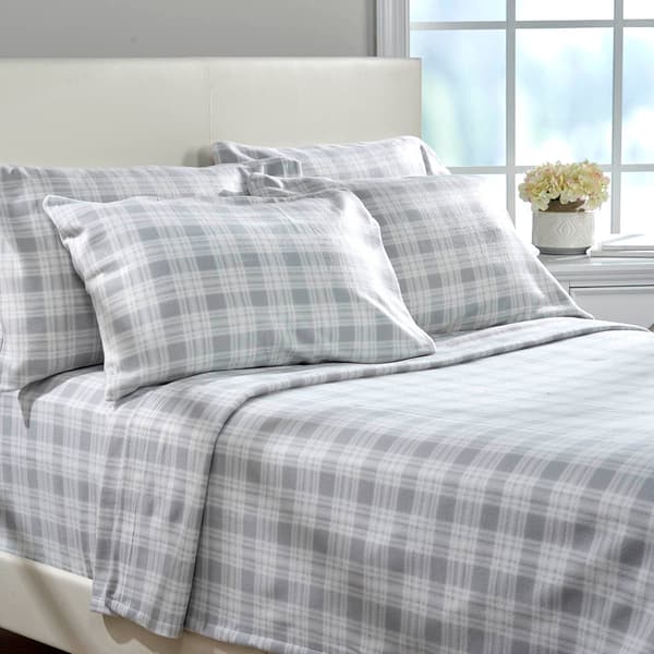 Martha Stewart 6pc. Plaid Microfleece Sheets Set