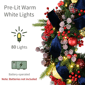 Puleo International 26in.LED Ornament & Pinecone Adorned Wreath - image 3