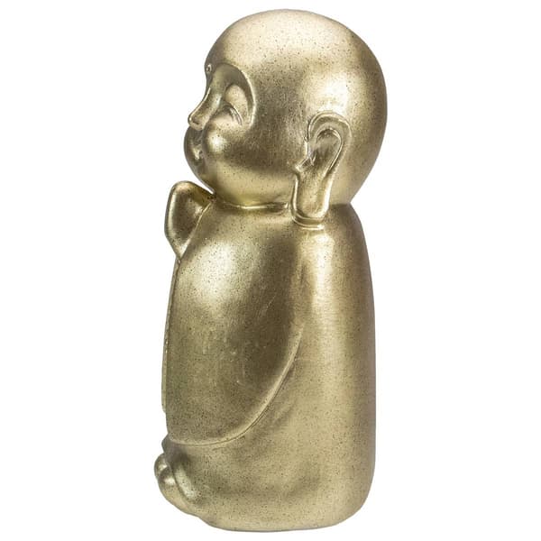 Northlight Seasonal 11.5in. Golden Buddhist Monk Garden Statue