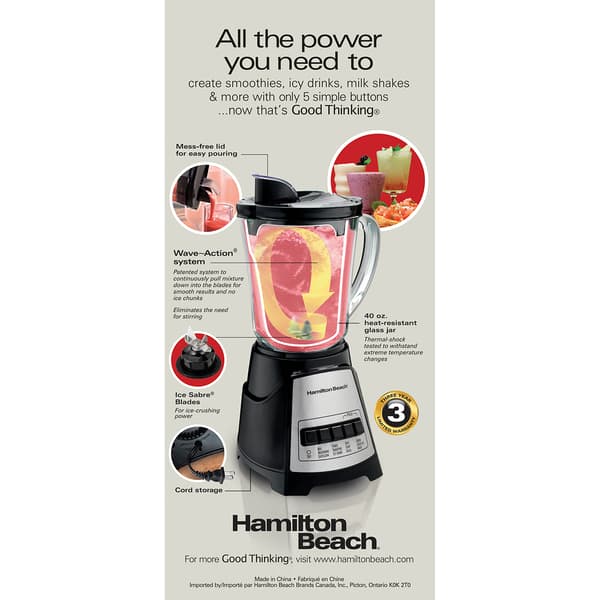 Hamilton Beach® Power Elite® Blender