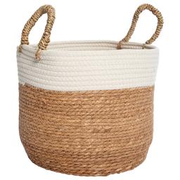Prestige Patio Large Cream Cotton Rope & Seagrass Basket