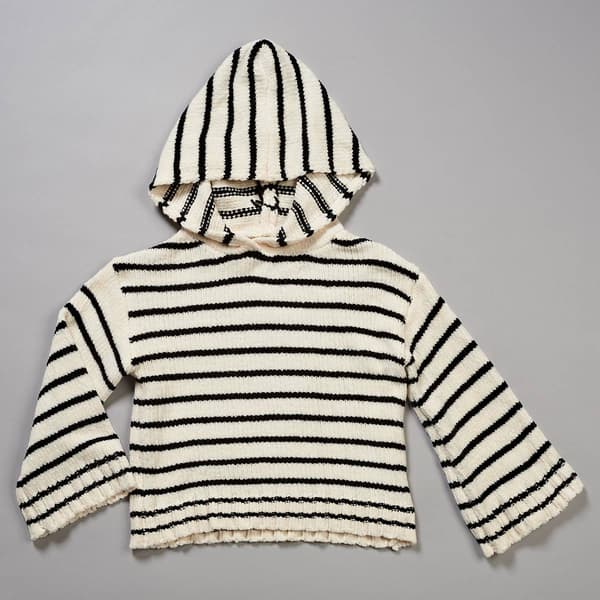 Girls &#40;7-16&#41; Jessica Simpson Long Sleeve Stripe Hooded Sweater - image 