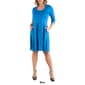 Plus Size 24/7 Comfort Apparel Elbow Sleeve Pocket Shift Dress - image 4