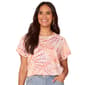Womens Democracy Short Sleeve Crew Neck Abstract Tee - image 1