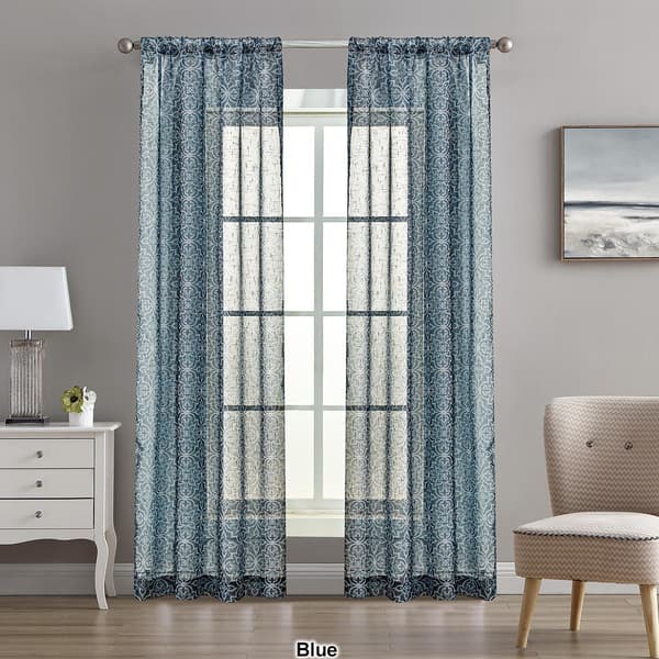 Laura Ashley&#174; Kayce 2pk. Lace Sheer Curtains