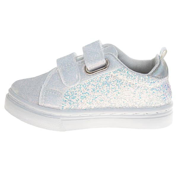 Little Girls Laura Ashley® Hook and Loop Glitter Fashion Sneakers