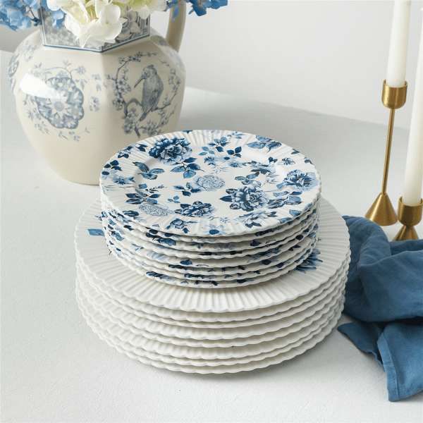 Stone Lain Fiore 4pc. New Bone China Dinner Plate Set