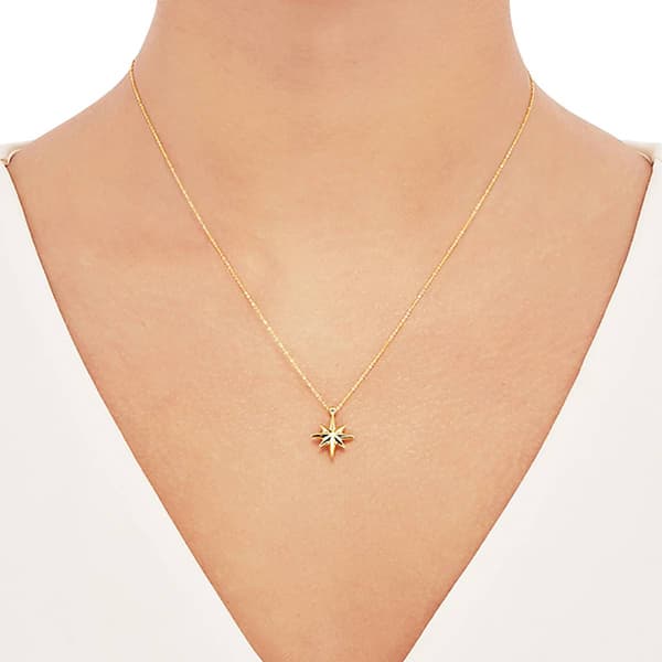 Gold Classics™ 14kt. Yellow Gold Cable Chain Starburst Pendant