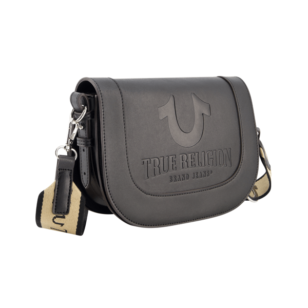True Religion Debossed Logo Flap Shoulder Bag