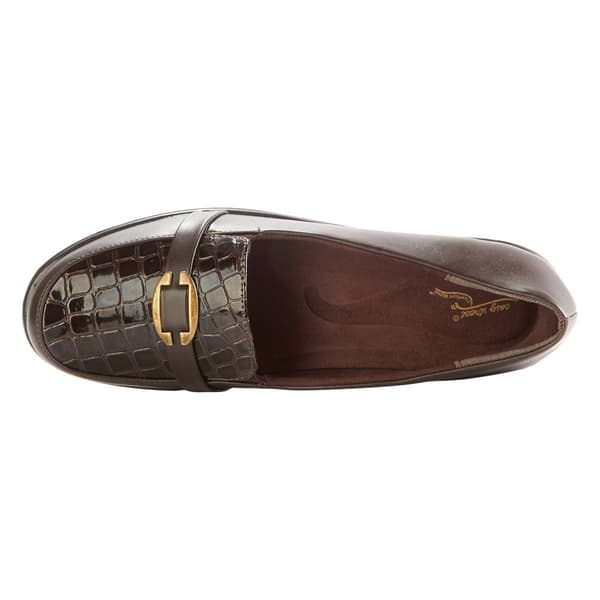 Womens Easy Street Evita Croc Loafers - Brown Croc