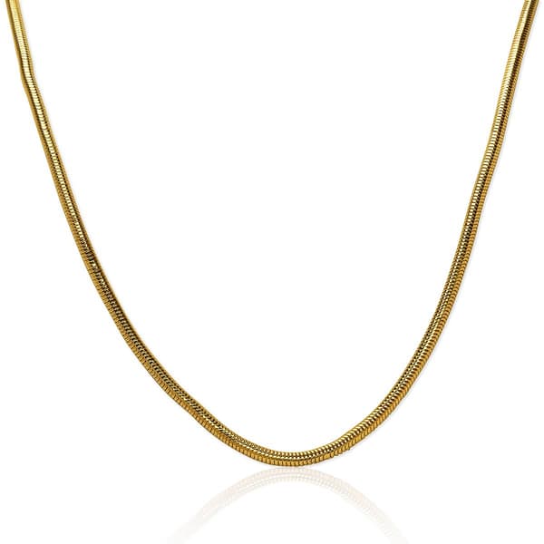 Gianni Argento 18in. Gold over Sterling Snake Chain Necklace - image 