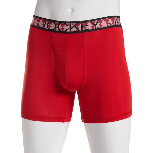 Mens Jockey Gingerbread Men Waistband Boxer Briefs - Red - image 