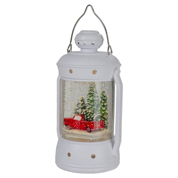 Northlight Seasonal 9in. White Lantern Shape Christmas Snow Globe