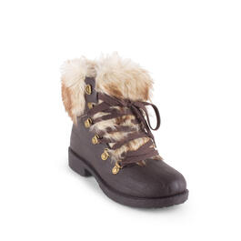 Womens Wanted Stratton Fur Trim Alpine Ankle Boots
