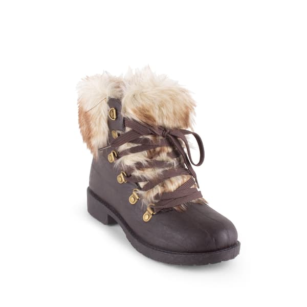 Womens Wanted Stratton Fur Trim Alpine Ankle Boots - image 