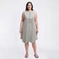 Plus Size Dash Sleeveless Pintuck Solid Shift Dress - image 1