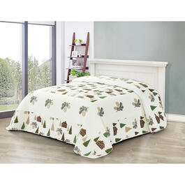 Cabin High Embroidered Quilted Bedspread