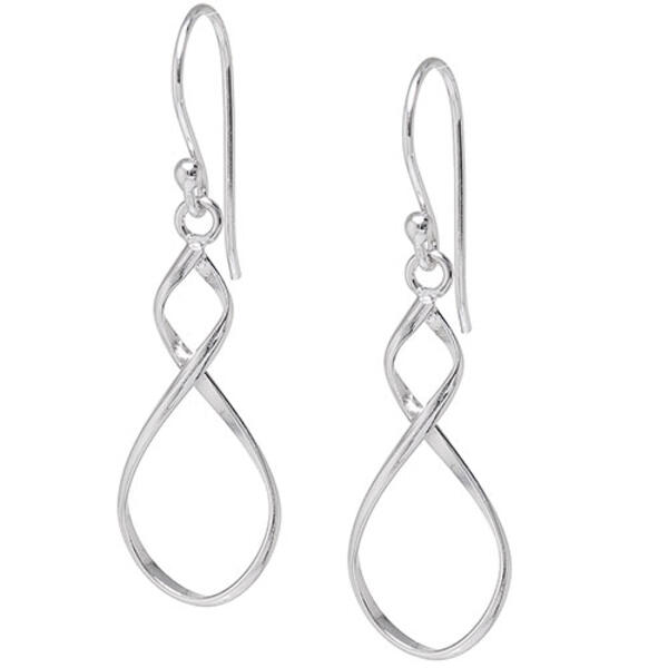 Infinity Sterling Silver Drop Earrings - image 