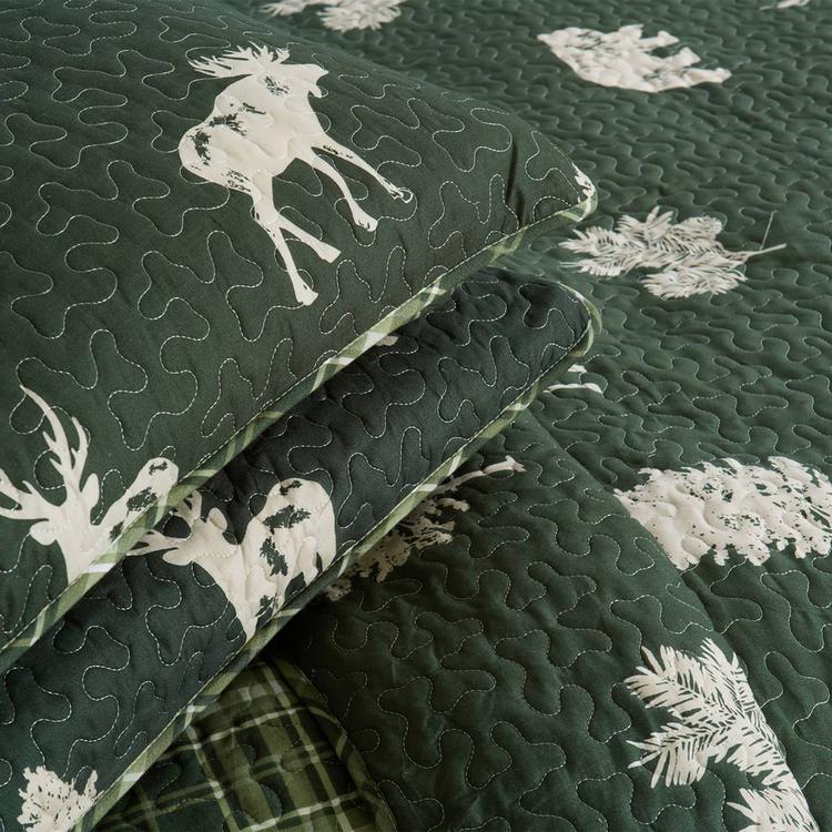FreshFolds 3pc. Reversible Premium Forest-Themed Quilt Set