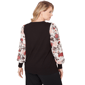 Plus Size Emaline Dusted Petals Floral Bishop Sleeve Sweater - image 2