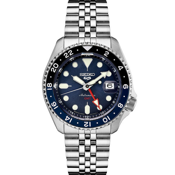Mens Seiko 5 Sports Stainless Steel Automatic Watch - image 