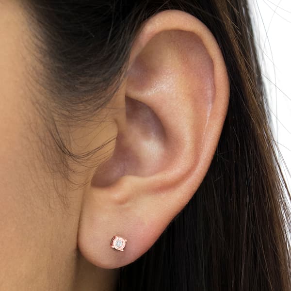 Diamond Classics&#8482; 10kt. Rose Gold 1/10ctw. Stud Earrings