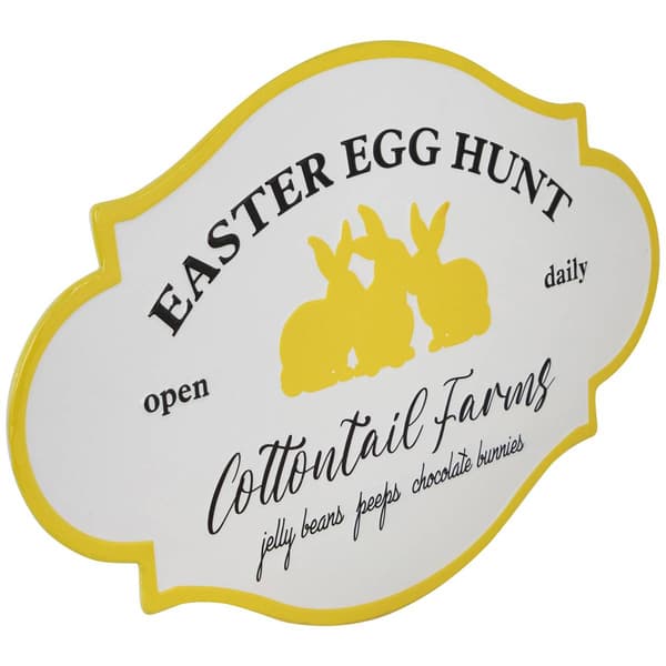 Northlight Seasonal Easter Egg Hunt Vintage-Style Metal Wall Sign