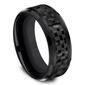 Mens Endless Affection&#8482; 8mm Black Titanium Wedding Band - image 2