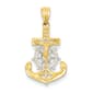 Unisex Gold Classics(tm) 14kt. Yellow Gold & Rhodium Mariner's Cross - image 1