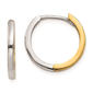 Gold Classics(tm) 14kt. 14mm Two-Tone Hoop Earrings - image 1