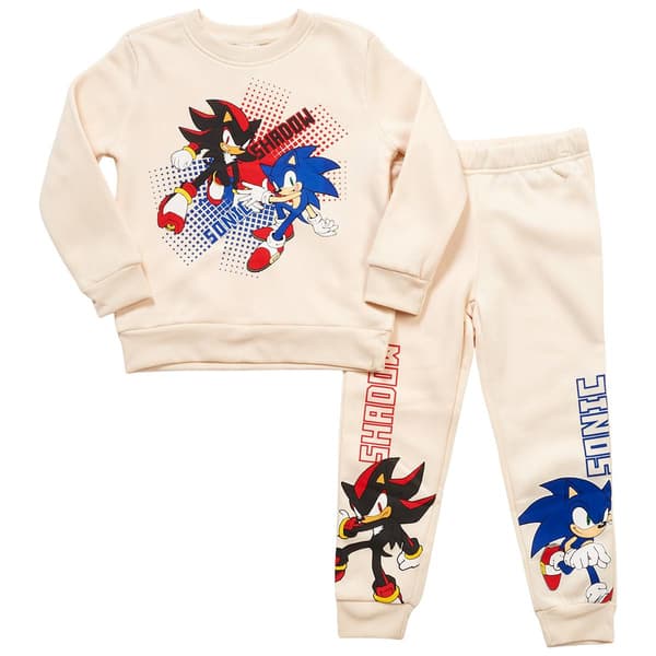 Boys (4-7) Sonic & Shadow Sweatshirt & Jogger Set - Beige - image 