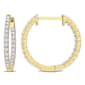 Sophia B 10kt. Gold 3/4ct. Diamond Hoop Earrings - image 1