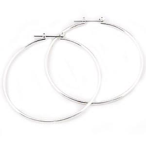 Guess Large Silver Hoop Earrings - image 