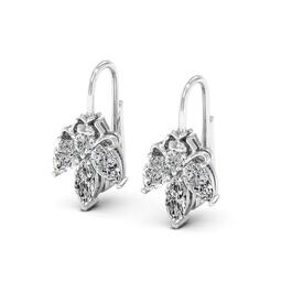 Moluxi&#8482; Sterling Silver 3ct. Moissanite Fly Earrings