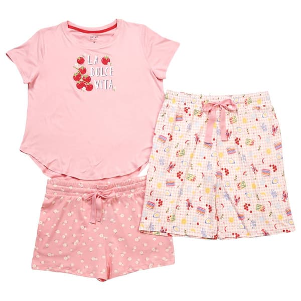Womens Jaclyn  3pc Short Sleeve Lobster Short Pajama Set - image 
