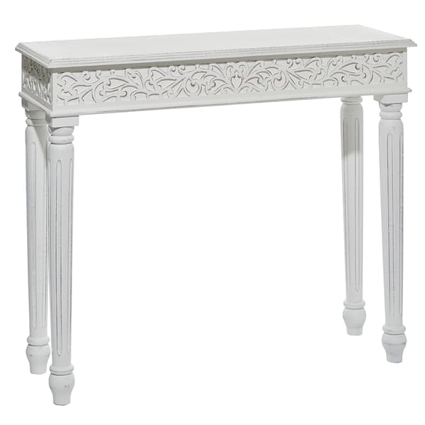 9th & Pike&#40;R&#41; Large Wood Carved Console Table