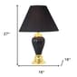 9th & Pike® 27in. Black Empire Shade Ceramic Urn Table Lamp - image 3