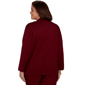 Plus Size Alfred Dunner Union Square Scallop Two in One Blouse - image 2